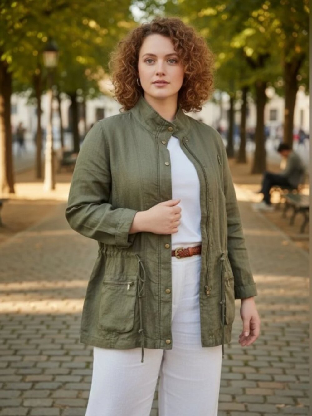 Linen Utility Military Jacket by Aritisan NY XL